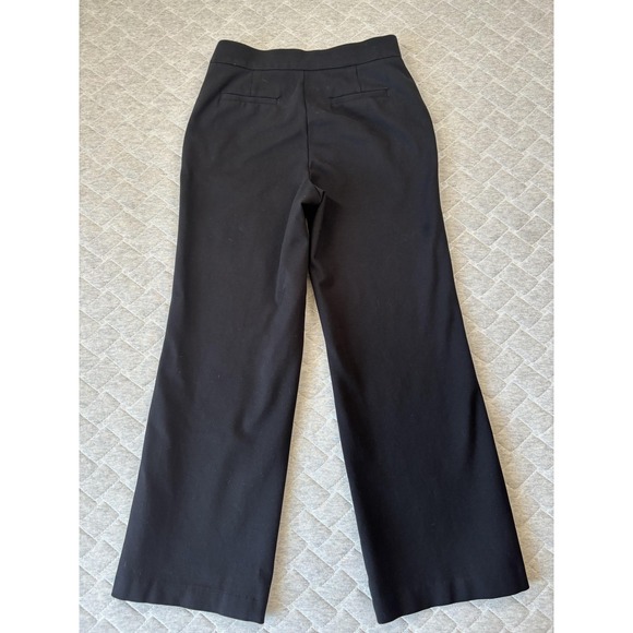 Quince Pants Womens 4 Black Straight Leg Flare Pull On Stretch Office Casual - Picture 8 of 9